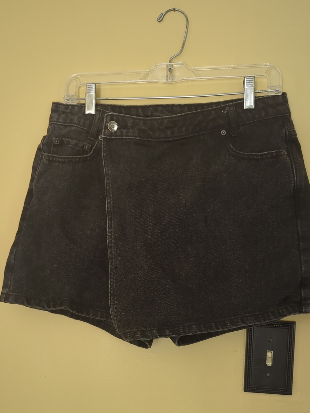 Black Denim Skort